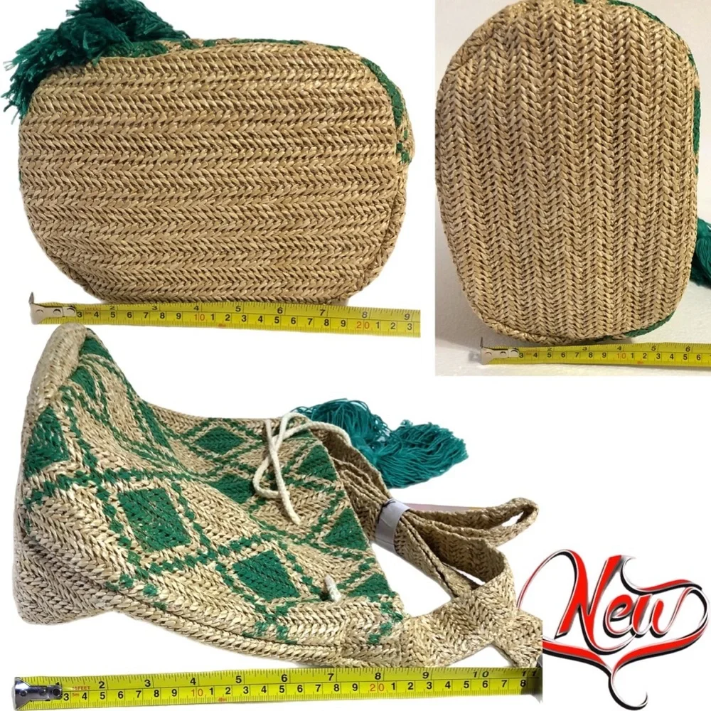 🆕 MOST WANTED USA Straw Drawstring Crossbody bag